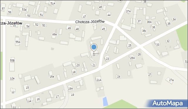 Chotcza-Józefów, Chotcza-Józefów, 22, mapa Chotcza-Józefów