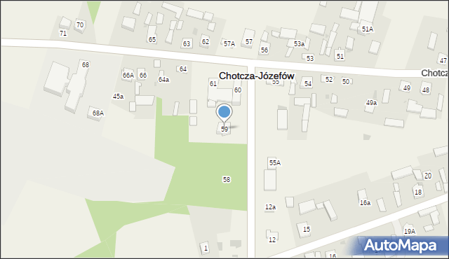 Chotcza-Józefów, Chotcza-Józefów, 59, mapa Chotcza-Józefów