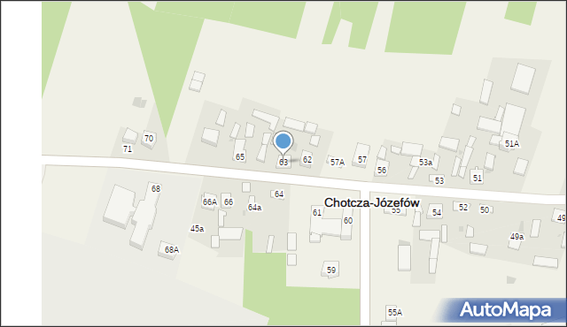 Chotcza-Józefów, Chotcza-Józefów, 63, mapa Chotcza-Józefów