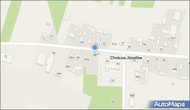 Chotcza-Józefów, Chotcza-Józefów, 64, mapa Chotcza-Józefów