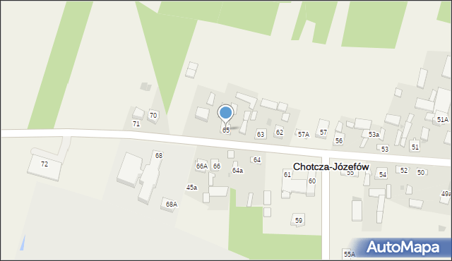 Chotcza-Józefów, Chotcza-Józefów, 65, mapa Chotcza-Józefów