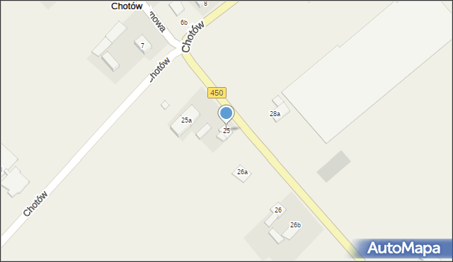 Chotów, Chotów, 25, mapa Chotów