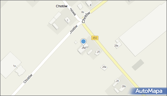 Chotów, Chotów, 25a, mapa Chotów