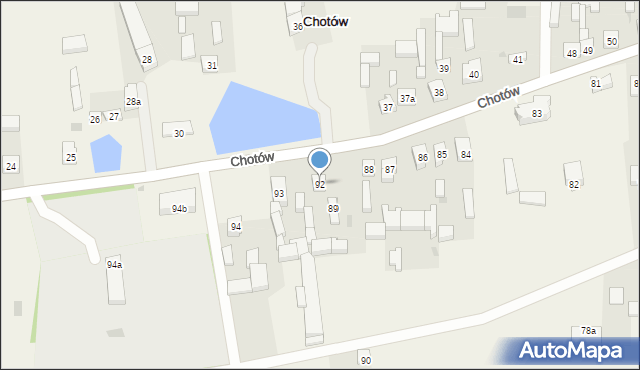 Chotów, Chotów, 92, mapa Chotów