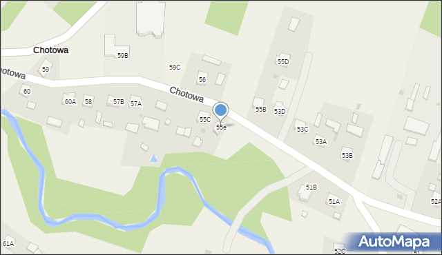 Chotowa, Chotowa, 55e, mapa Chotowa