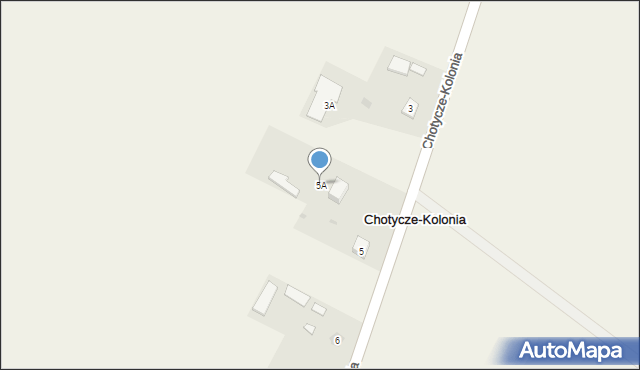 Chotycze-Kolonia, Chotycze-Kolonia, 5A, mapa Chotycze-Kolonia