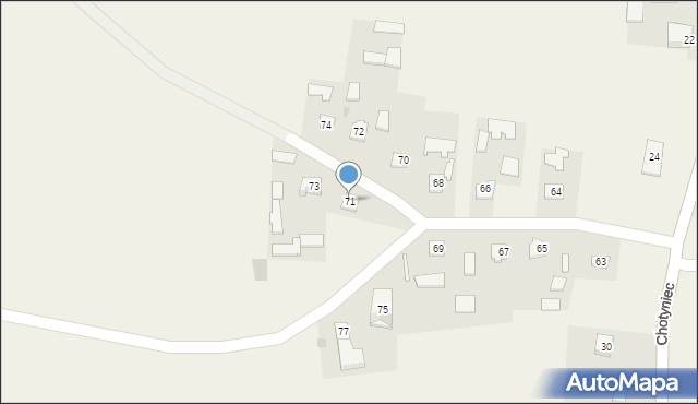 Chotyniec, Chotyniec, 71, mapa Chotyniec