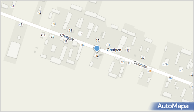 Chotyze, Chotyze, 34, mapa Chotyze