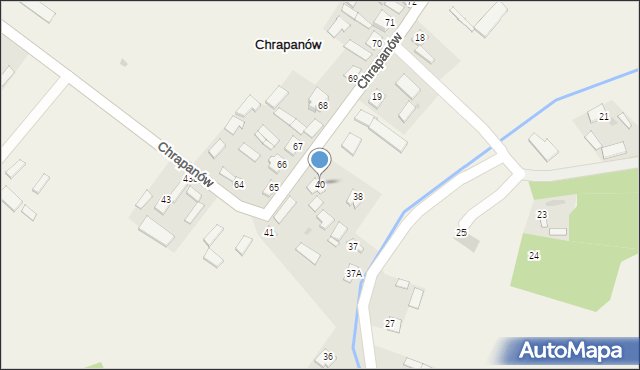 Chrapanów, Chrapanów, 40, mapa Chrapanów