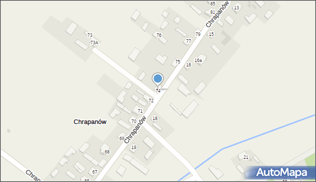 Chrapanów, Chrapanów, 74, mapa Chrapanów