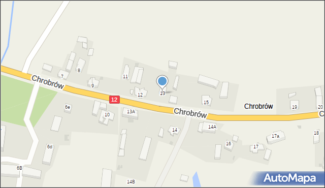 Chrobrów, Chrobrów, 13, mapa Chrobrów