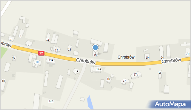 Chrobrów, Chrobrów, 15, mapa Chrobrów