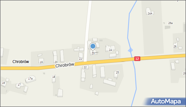 Chrobrów, Chrobrów, 23, mapa Chrobrów