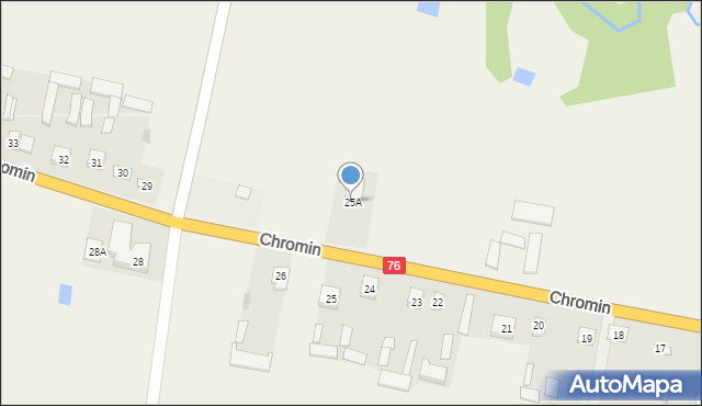 Chromin, Chromin, 25A, mapa Chromin