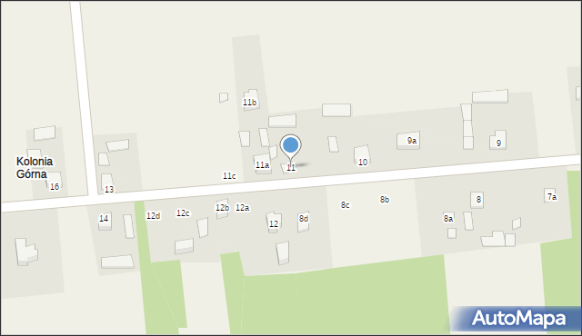 Chronów-Kolonia, Chronów-Kolonia, 11, mapa Chronów-Kolonia