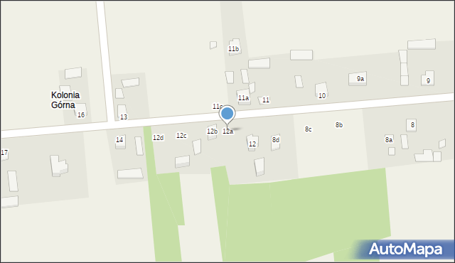 Chronów-Kolonia, Chronów-Kolonia, 12a, mapa Chronów-Kolonia