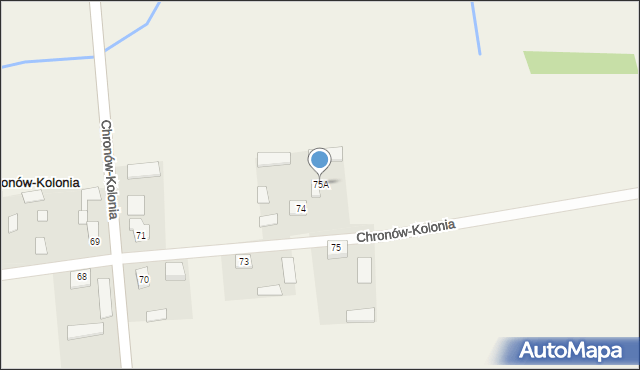 Chronów-Kolonia, Chronów-Kolonia, 75A, mapa Chronów-Kolonia