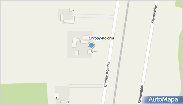 Chropy-Kolonia, Chropy-Kolonia, 6A, mapa Chropy-Kolonia