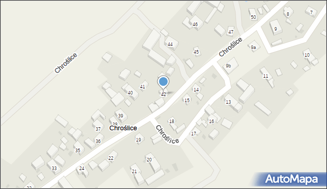 Chroślice, Chroślice, 42, mapa Chroślice