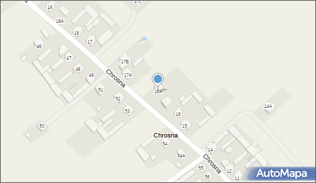 Chrosna, Chrosna, 16A, mapa Chrosna
