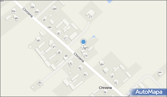 Chrosna, Chrosna, 17B, mapa Chrosna