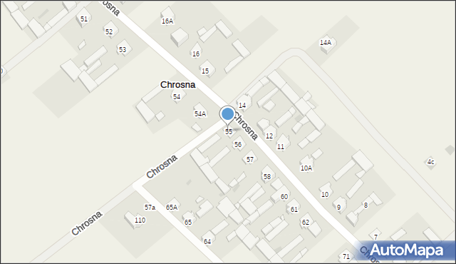 Chrosna, Chrosna, 55, mapa Chrosna