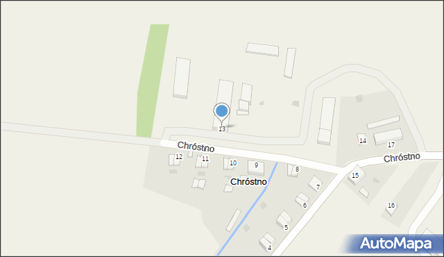 Chróstno, Chróstno, 13, mapa Chróstno