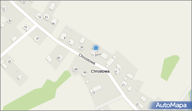 Chrostowa, Chrostowa, 10, mapa Chrostowa