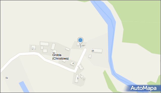 Chrostowa, Chrostowa, 3, mapa Chrostowa