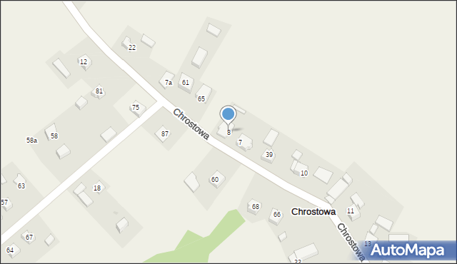 Chrostowa, Chrostowa, 8, mapa Chrostowa