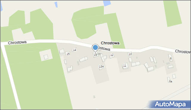 Chrostowa, Chrostowa, 13, mapa Chrostowa
