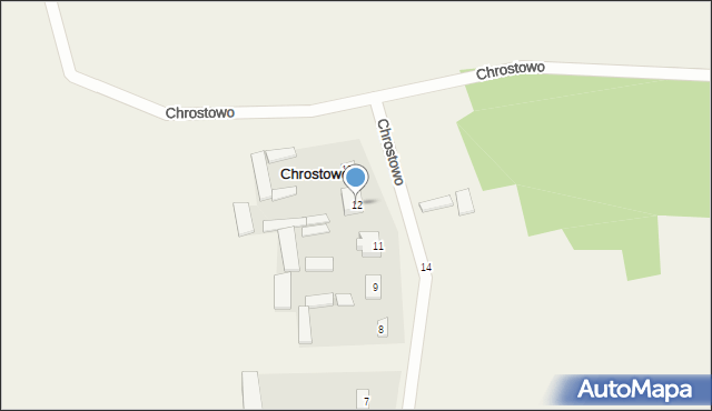 Chrostowo, Chrostowo, 12, mapa Chrostowo