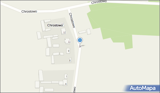 Chrostowo, Chrostowo, 14, mapa Chrostowo