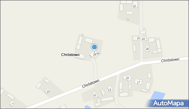 Chróstowo, Chróstowo, 14, mapa Chróstowo