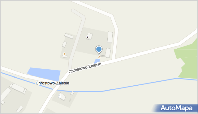 Chrostowo Wielkie, Chrostowo-Zalesie, 2, mapa Chrostowo Wielkie