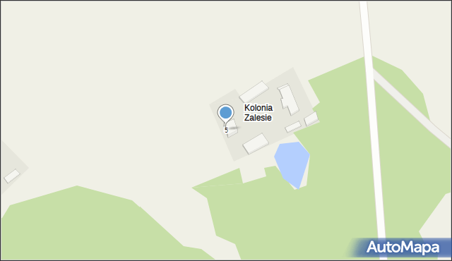 Chrostowo Wielkie, Chrostowo-Zalesie, 5, mapa Chrostowo Wielkie