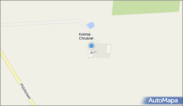 Chruściel, Chruściel, 80, mapa Chruściel