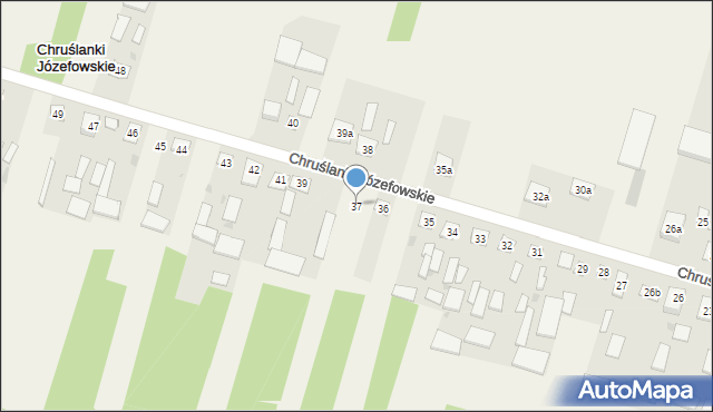 Chruślanki Józefowskie, Chruślanki Józefowskie, 37, mapa Chruślanki Józefowskie