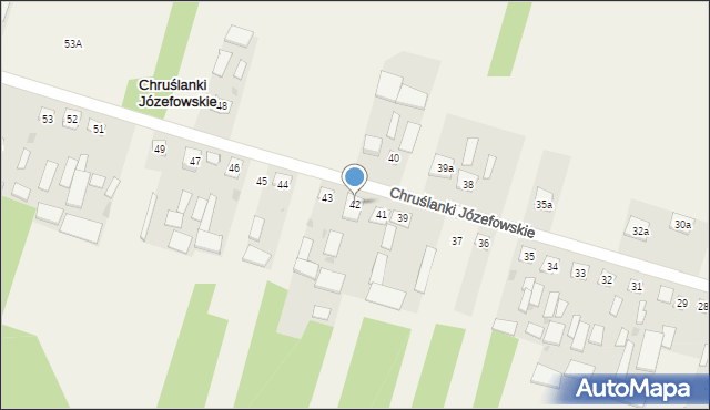 Chruślanki Józefowskie, Chruślanki Józefowskie, 42, mapa Chruślanki Józefowskie