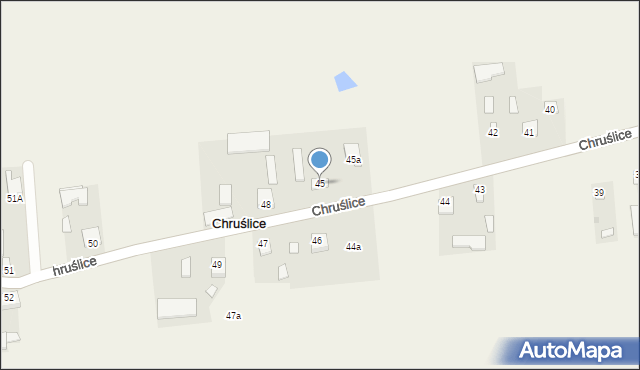 Chruślice, Chruślice, 45, mapa Chruślice