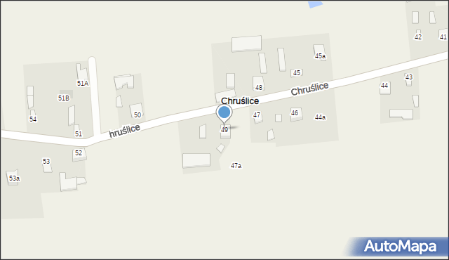 Chruślice, Chruślice, 49, mapa Chruślice