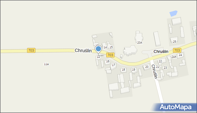 Chruślin, Chruślin, 12, mapa Chruślin