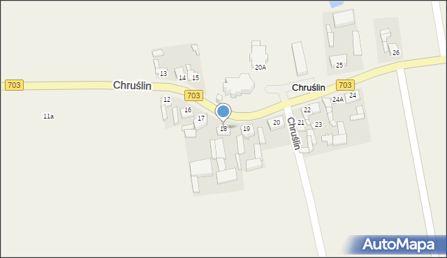 Chruślin, Chruślin, 18, mapa Chruślin