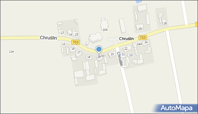 Chruślin, Chruślin, 19, mapa Chruślin