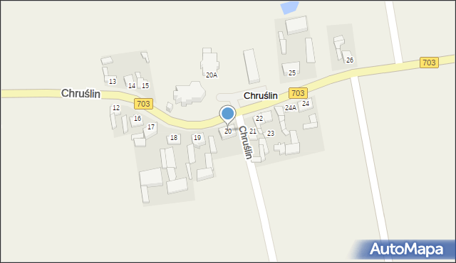 Chruślin, Chruślin, 20, mapa Chruślin