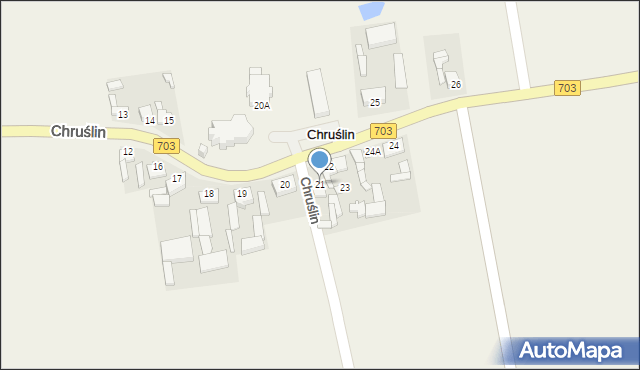 Chruślin, Chruślin, 21, mapa Chruślin