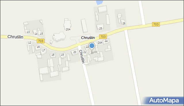 Chruślin, Chruślin, 23, mapa Chruślin