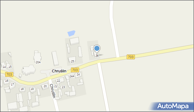 Chruślin, Chruślin, 26, mapa Chruślin