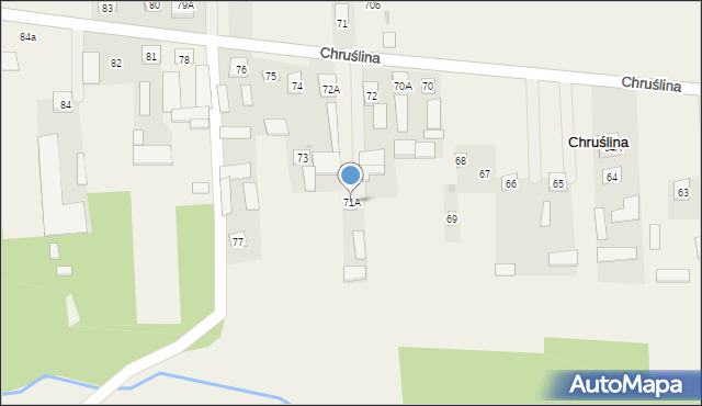 Chruślina, Chruślina, 71A, mapa Chruślina