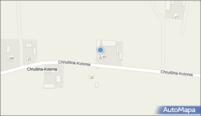 Chruślina-Kolonia, Chruślina-Kolonia, 21, mapa Chruślina-Kolonia